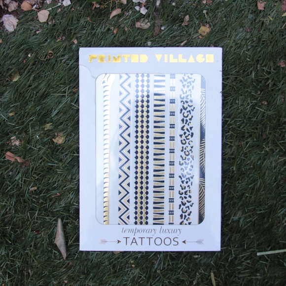 ♡ Silver & Gold Metallic Temporary Tattoos Set ♡ - Picture 3 of 8